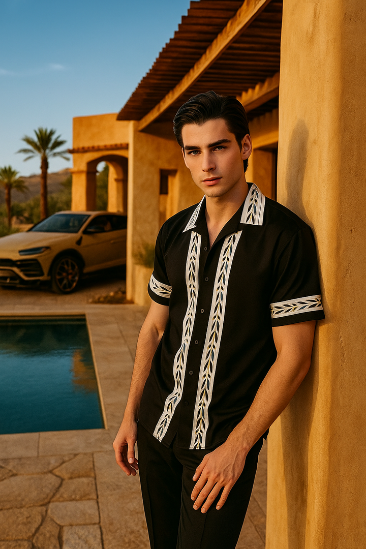 Black And white gömlek