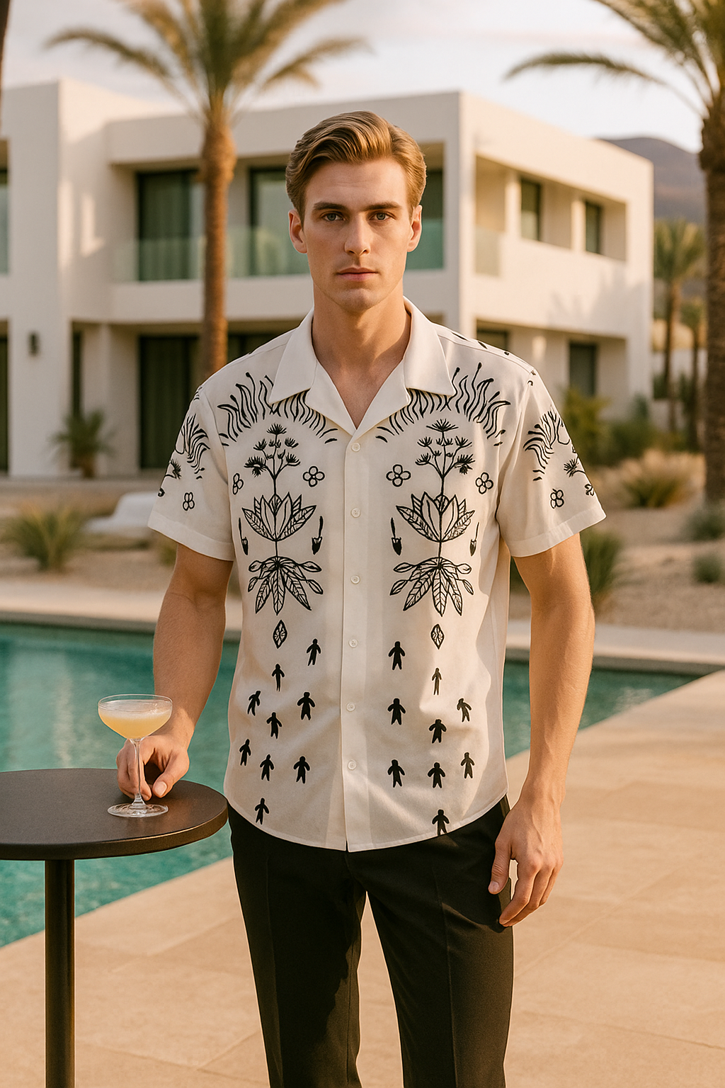 Flowerz oversized gömlek- Beyaz