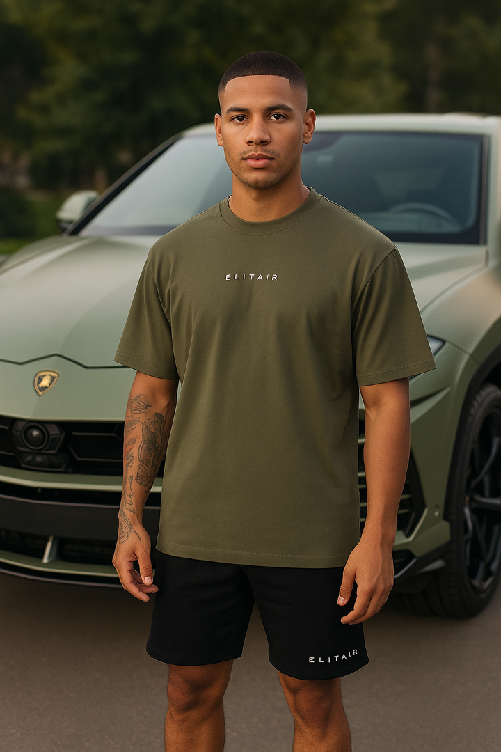 Limited Çift Kartal Tişört – Haki