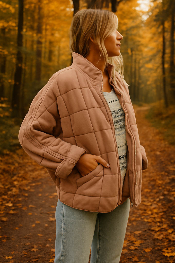 Teyla | Quilted Zip-Up Oversized Jacket