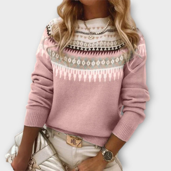 Ava™ Patterned Knit Sweater